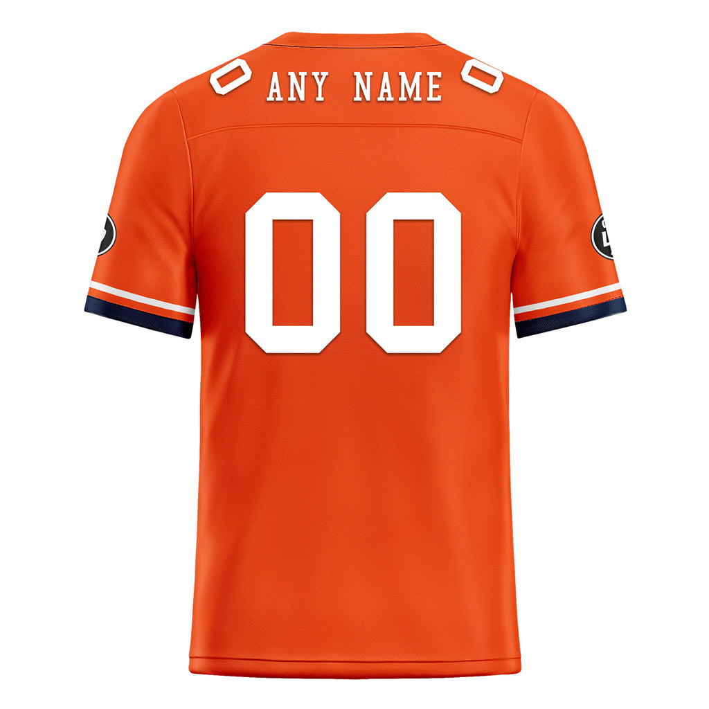 Custom Orange Blue Denver Football Jersey and Firesoul Sports Shoes Combo Offer Personalized Combo ZH-D020273-10