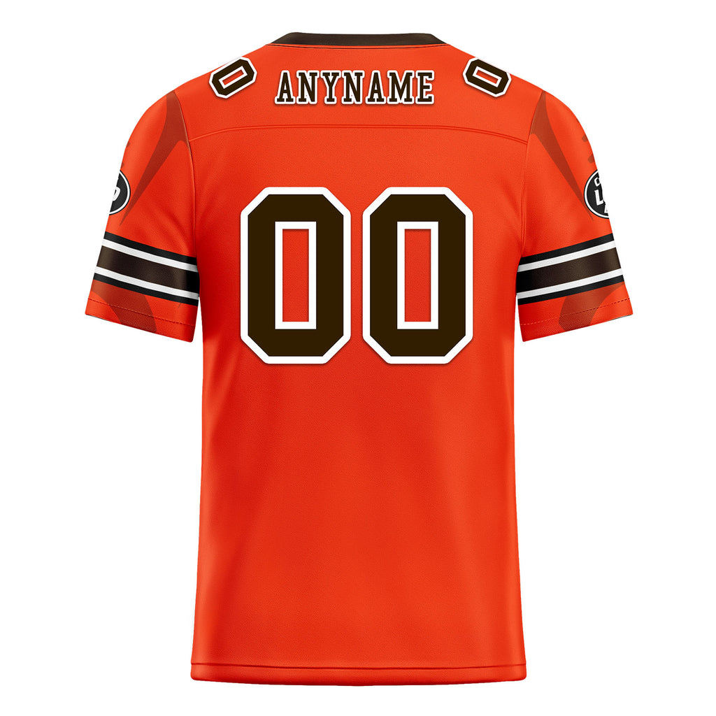Custom Orange Cleveland Personalized Authentic Football Jersey FBJ02-D025033-11