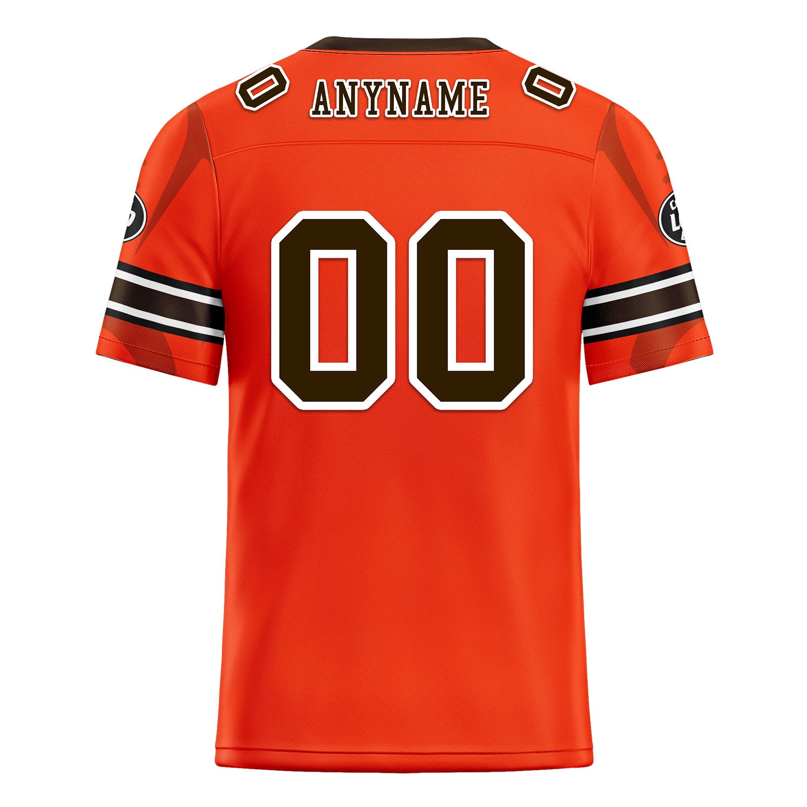 Custom Orange Cleveland Personalized Authentic Football Jersey FBJ02-D025033-11