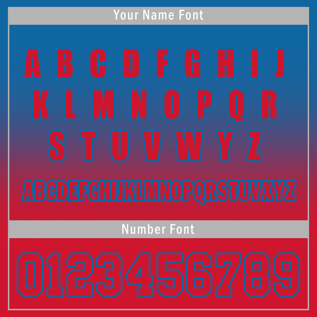 Custom Blue Red Fade Fashion Jacket Bomber Full-Snap Varsity Letterman Personalized Jacket FZ005-D020229-11