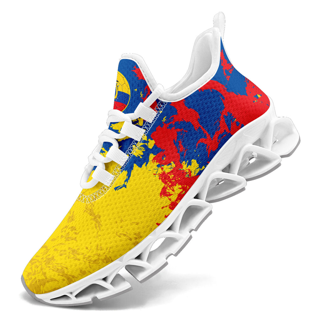 Custom Ecuador 2026 World Cup Sneakers DIY Country Flag Running Shoes Lightweight Sport Shoes Gift for Football Fans Personalized Team Name and Logo FN003XD-F009092-1