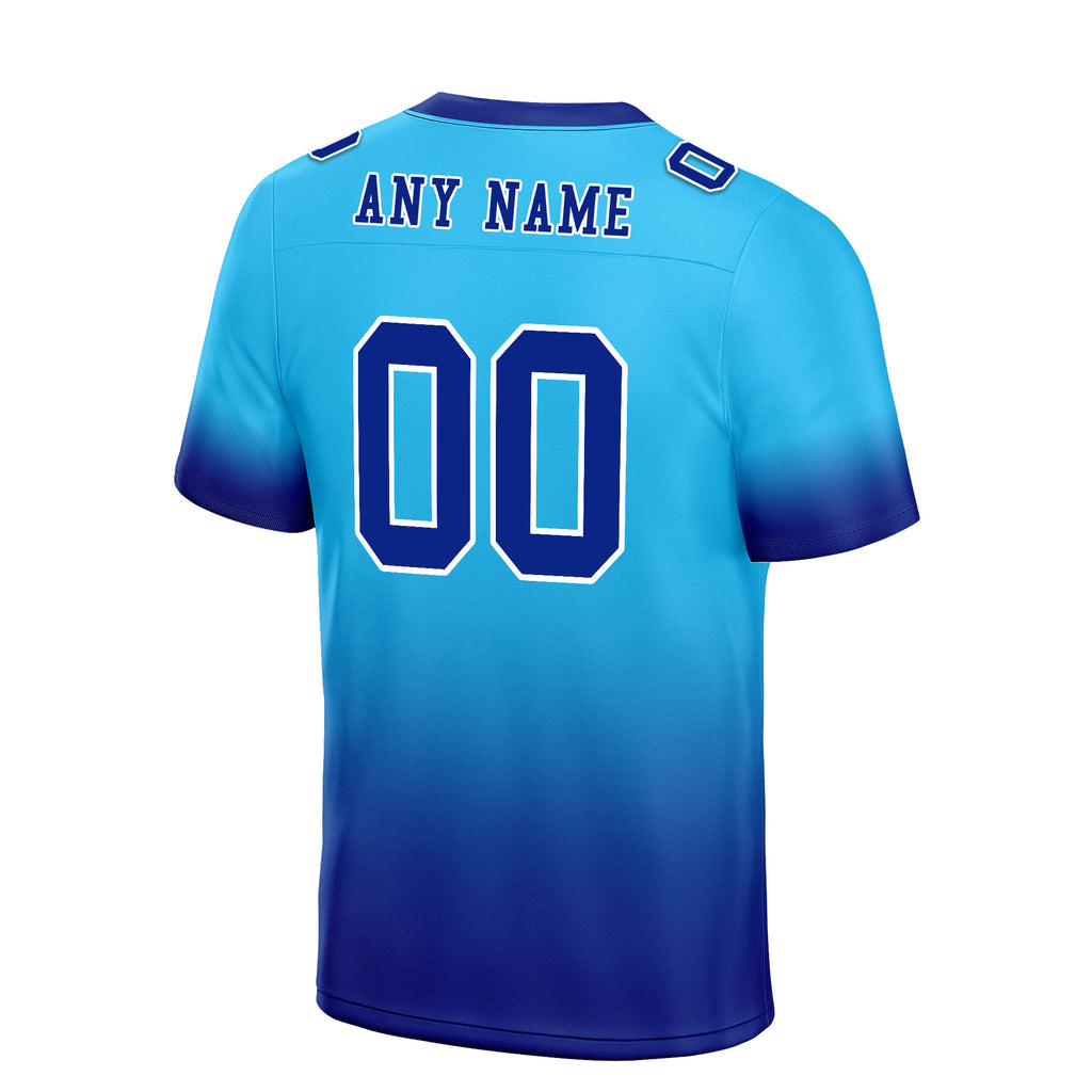 Custom Dark Blue Fade Fashion Personalized Authentic Football Jersey FBJ02-D06100