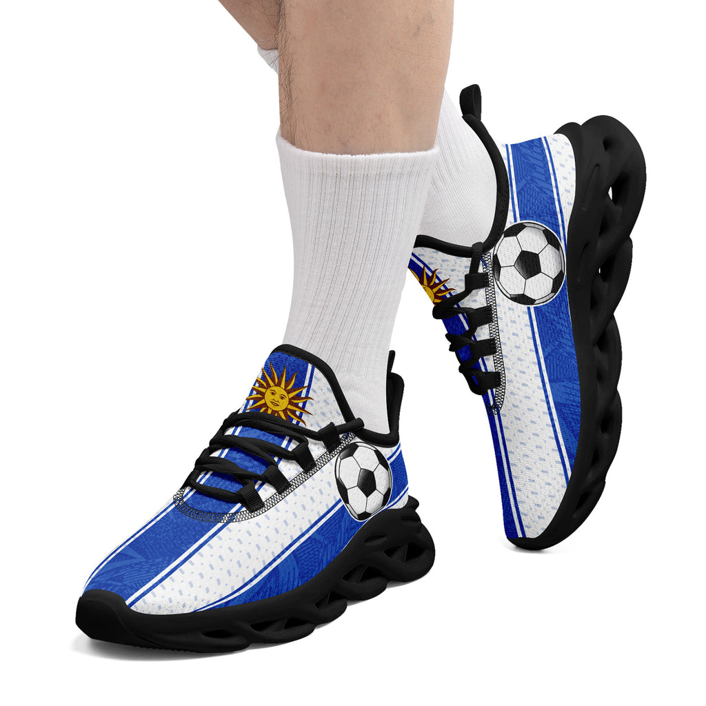 Custom Uruguay 2026 World Cup Sneakers DIY Country Flag Running Shoes Lightweight Sport Shoes Gift for Football Fans Personalized Team Name and Logo FN003-F009072-3