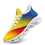 Custom Ecuador 2026 World Cup Sneakers DIY Country Flag Running Shoes Lightweight Sport Shoes Gift for Football Fans Personalized Team Name and Logo FN003XD-F009092-3