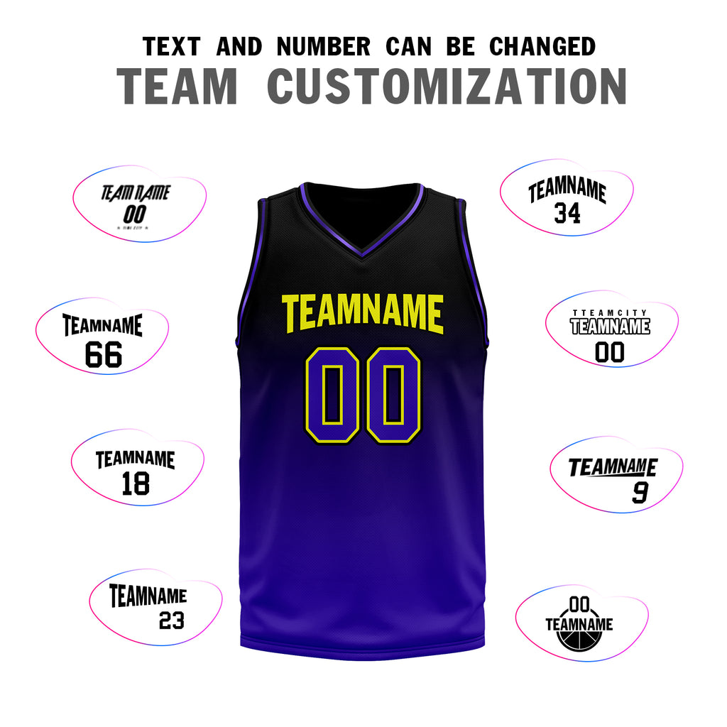 Custom Black Purple City Edition Personalized Sports Uniform Authentic Basketball Jersey BBJ01-D06101-14