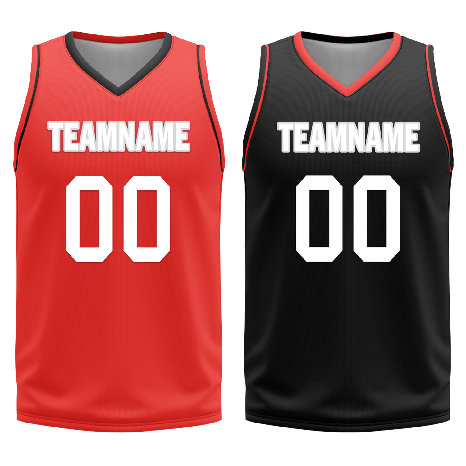 Custom Red Black Classic Style Reversible Basketball Uniform Personalized Ordinary BBJR-D017042
