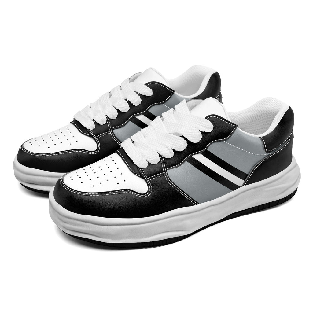 Custom Black Gray Las Vegas Shoes Personalized Sneaker FN032-D020389-20