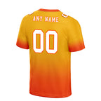 Custom Yellow Orange Fade Fashion Personalized Authentic Football Jersey FBJ02-D06099
