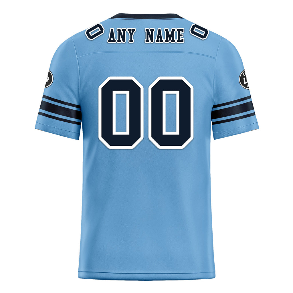 Custom Bule Tennessee Personalized Authentic Football Jersey FBJ02-D020256-17