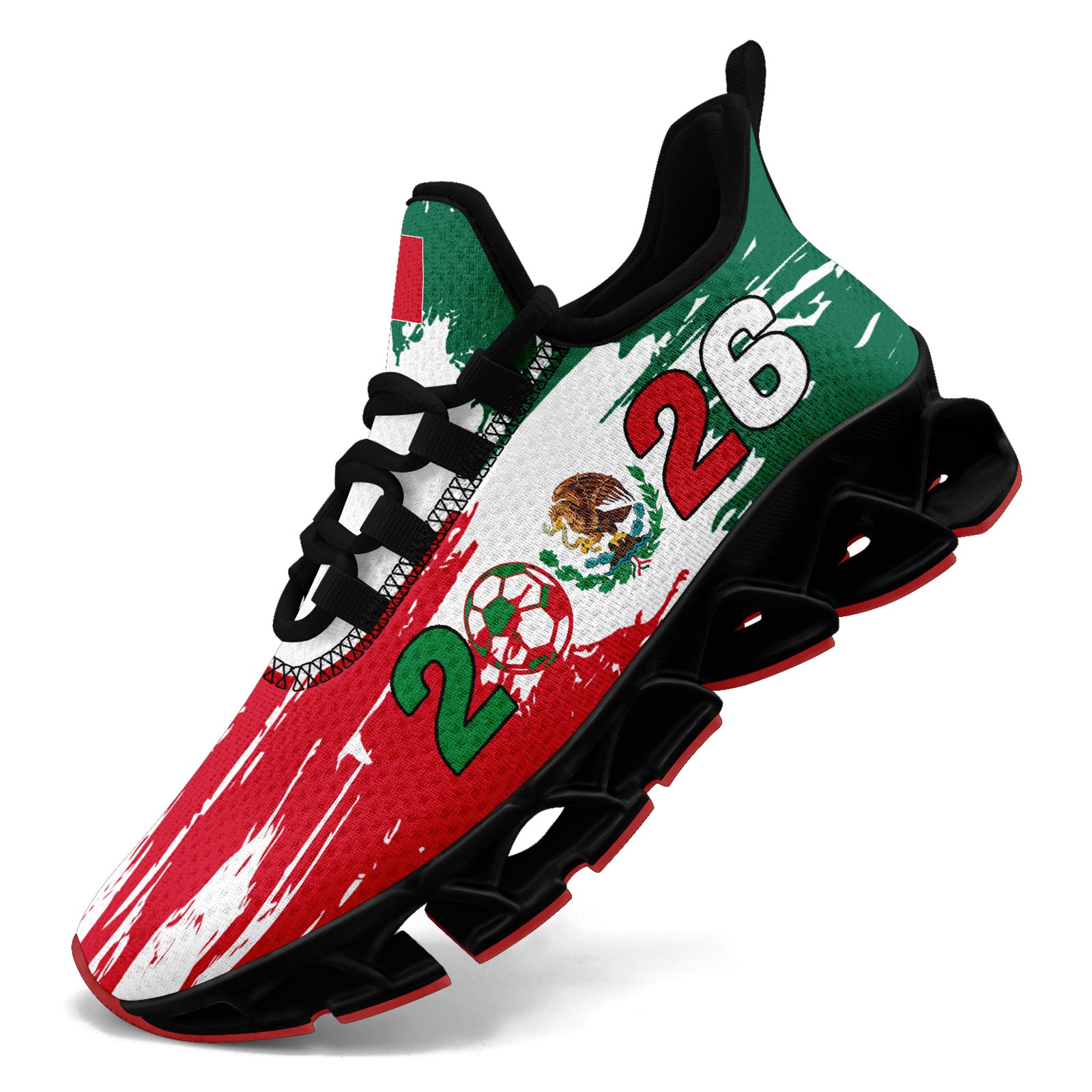 Custom 2026 World Cup Mexico Sneakers DIY Country Flag Running Shoes Lightweight Sport Shoes Gift for Football Fans Personalized Team Name and Logo FN003XD-F023050-1
