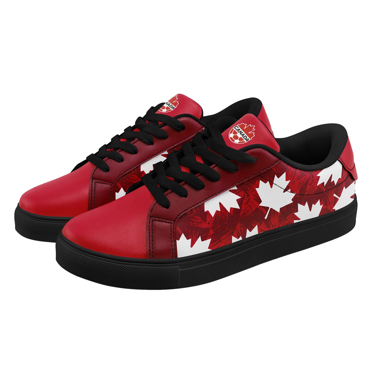 Custom Canada 2026 World Cup Sneakers DIY Country Flag Running Shoes Lightweight Sport Shoes Gift for Football Fans Personalized Team Name and Logo FN023-F020031-2