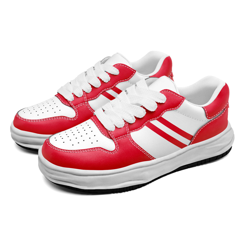 Custom Red White Kansas City Shoes Personalized Sneaker FN032-D020389-18