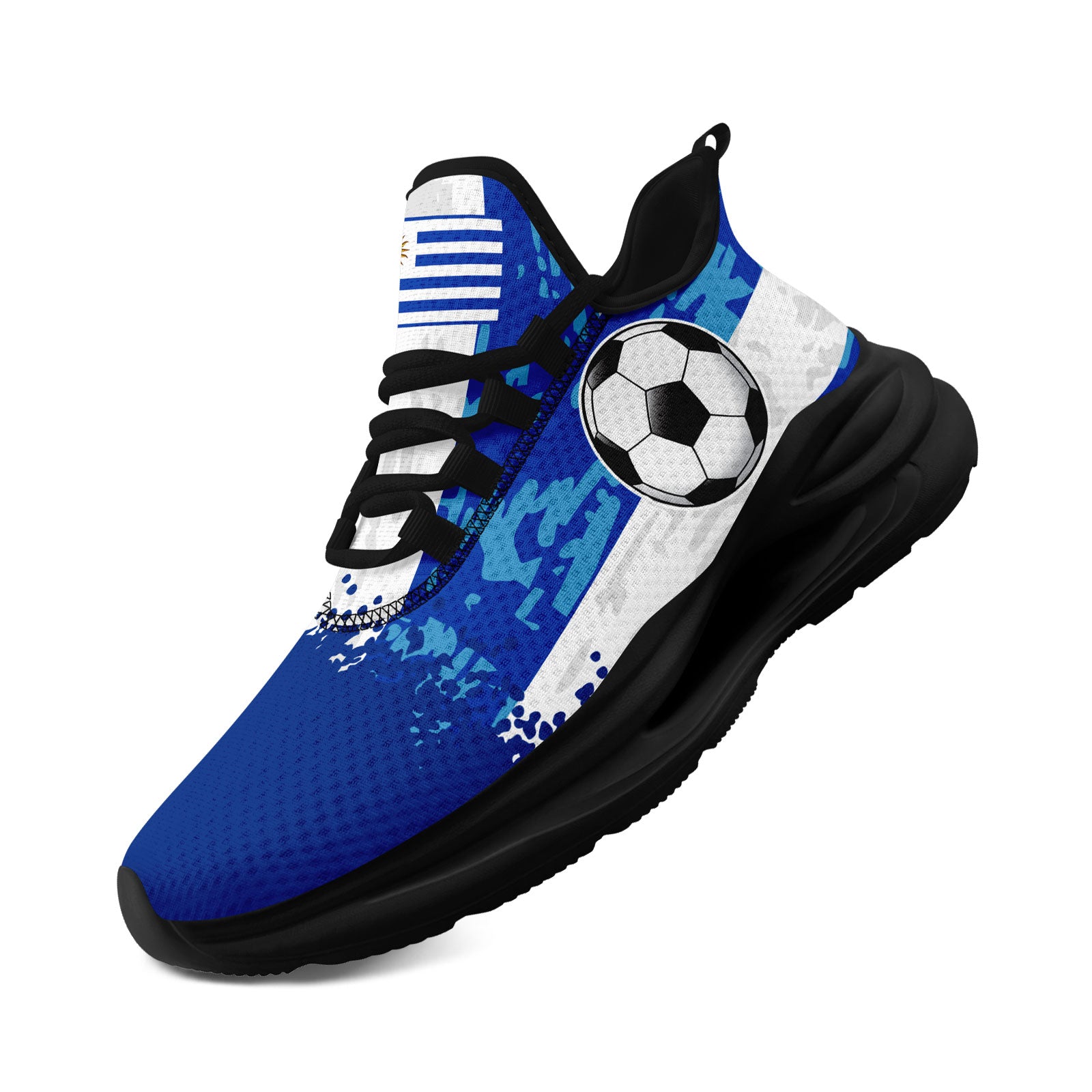 Custom Uruguay 2026 World Cup Sneakers DIY Country Flag Running Shoes Lightweight Sport Shoes Gift for Football Fans Personalized Team Name and Logo FN079-F009082-2