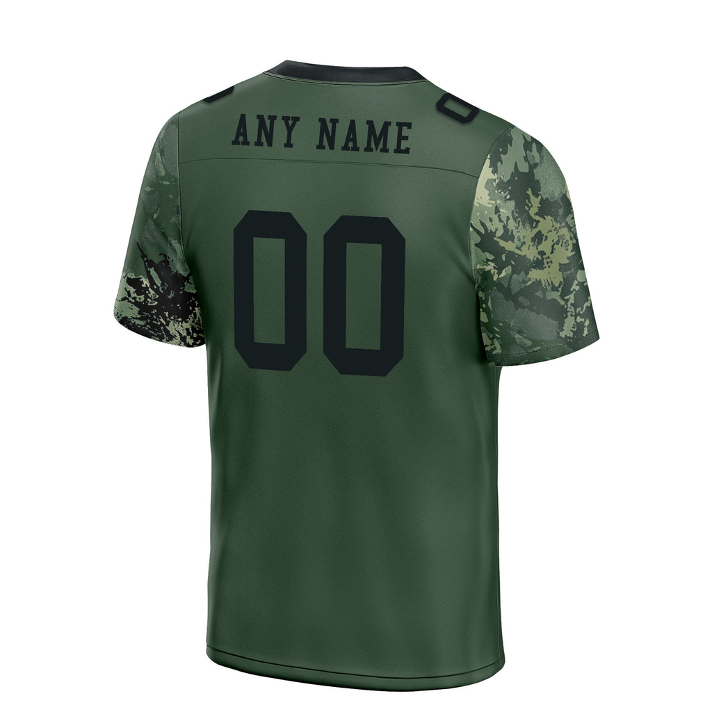 Custom Camo Personalized Authentic Football Jersey FBJ02-D06129