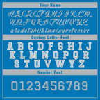 Custom Blue Gray Detroit Jacket and Sports Shoes Combo Offer Personalized Combo ZH-D020294-11