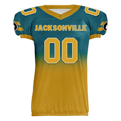 Custom Green Yellow Fade Fashion Jacksonville High-Performance American Football Jersey FBJ06-D020252-16