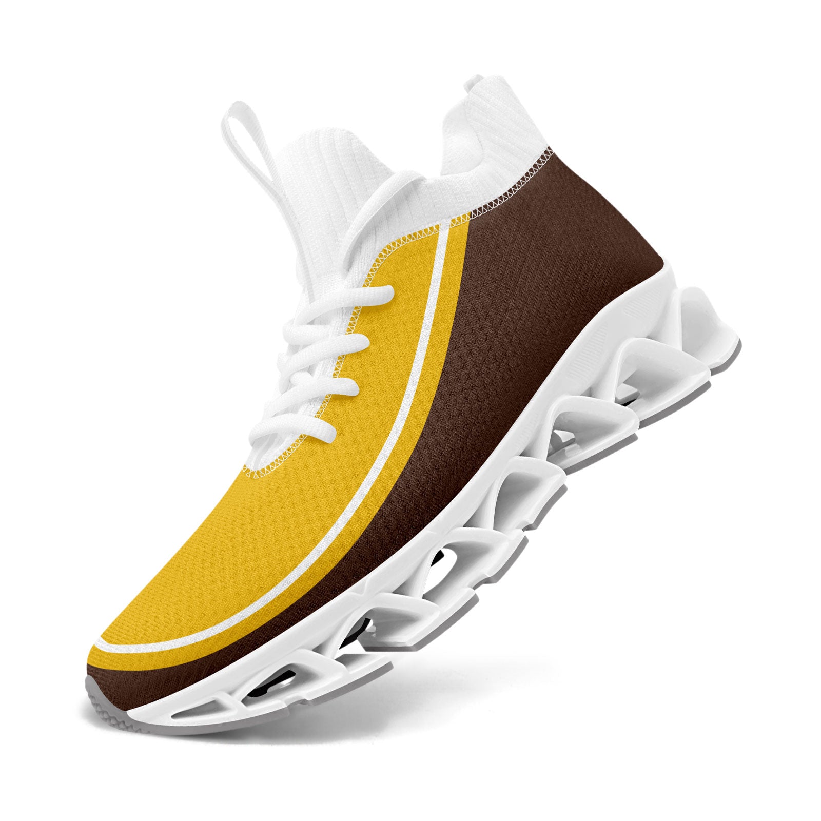 Custom Brown Yellow Maxsoul Shoes Personalized Sneaker FN030XD-D020388-14