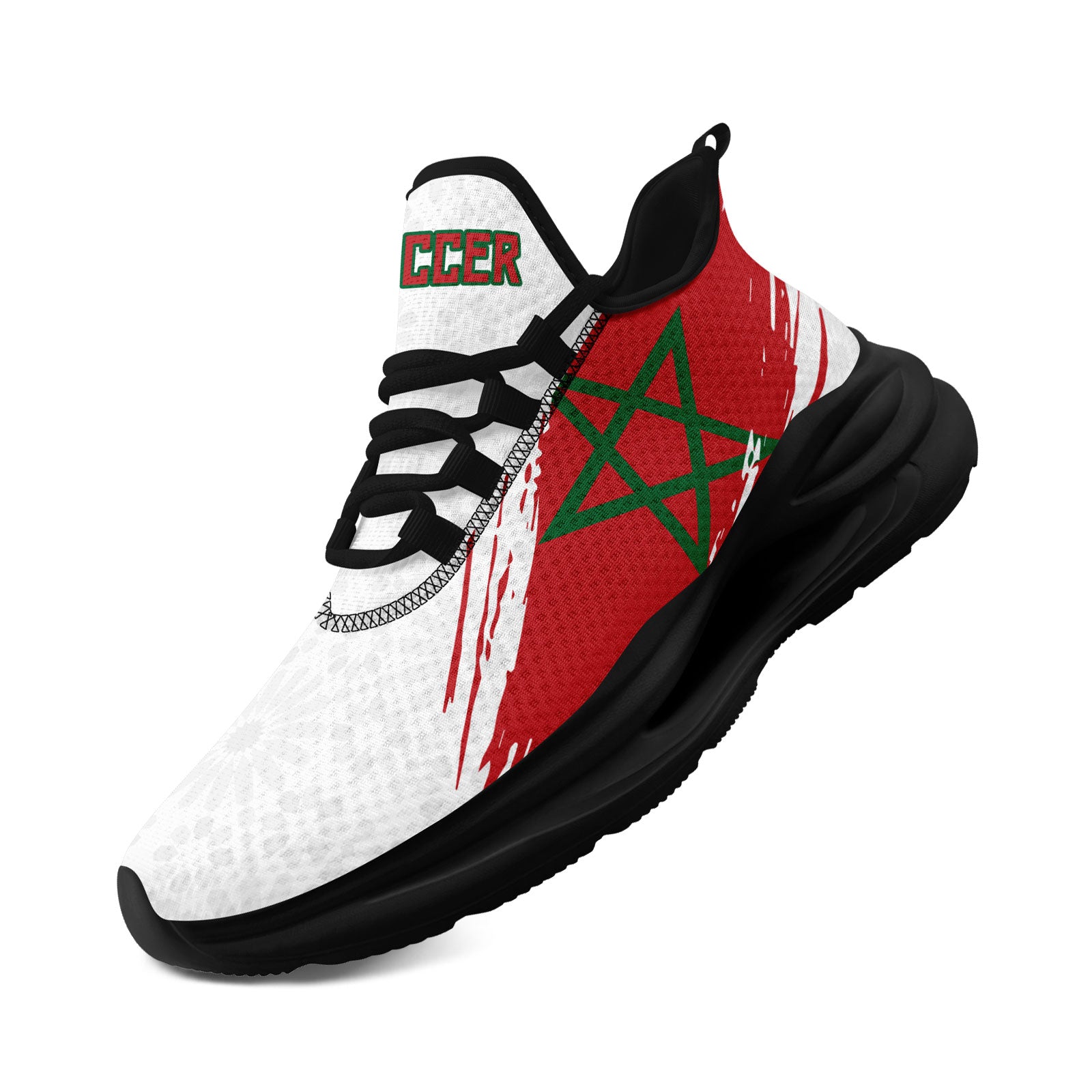 Custom Morocco 2026 World Cup Sneakers DIY Country Flag Running Shoes Lightweight Sport Shoes Gift for Football Fans Personalized Team Name and Logo FN079-F009083-5