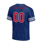 Custom Dark Blue Red Striped Sleeves Personalized Authentic Football Jersey FBJ02-D06044