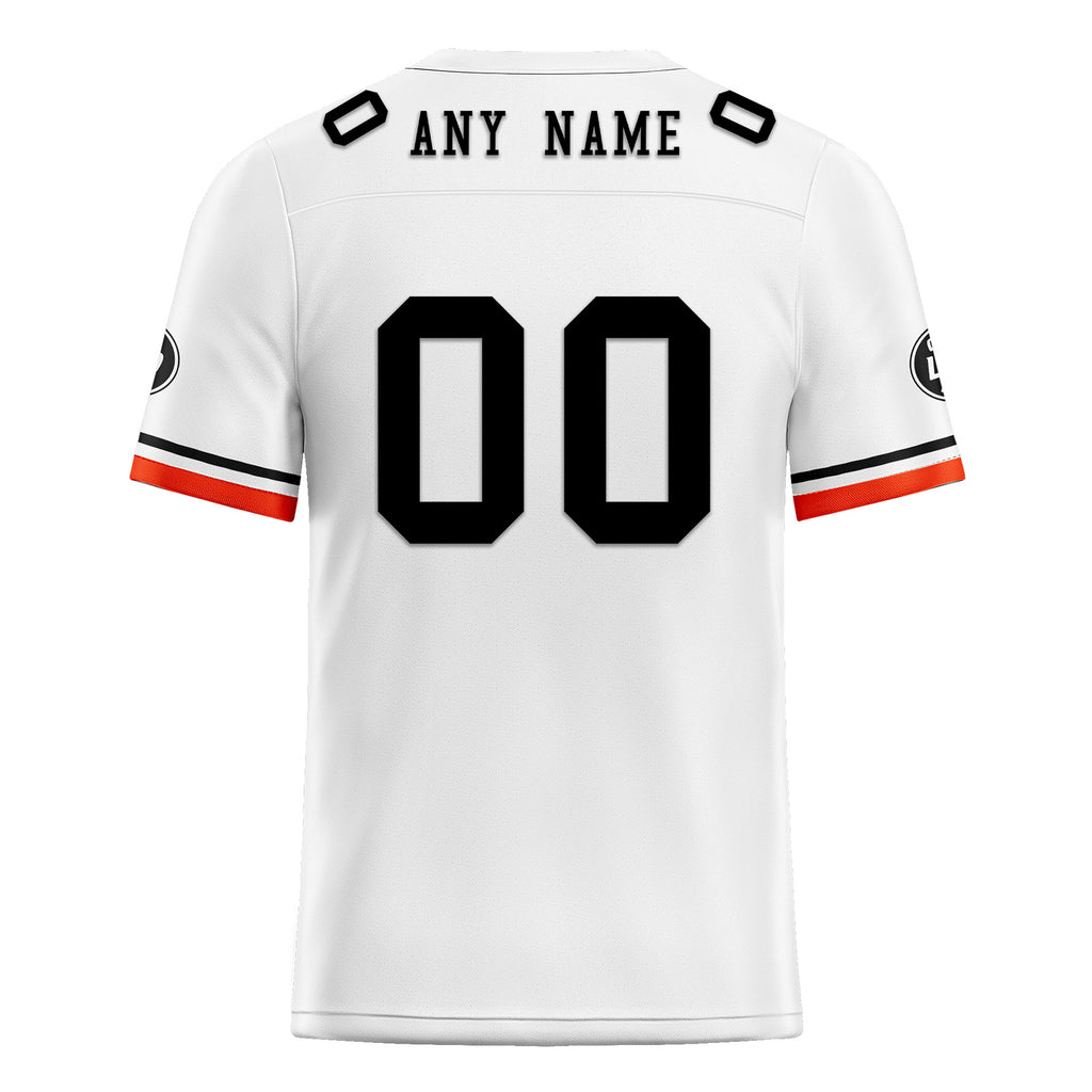 Custom White Cleveland Personalized Authentic Football Jersey FBJ02-D020263-8
