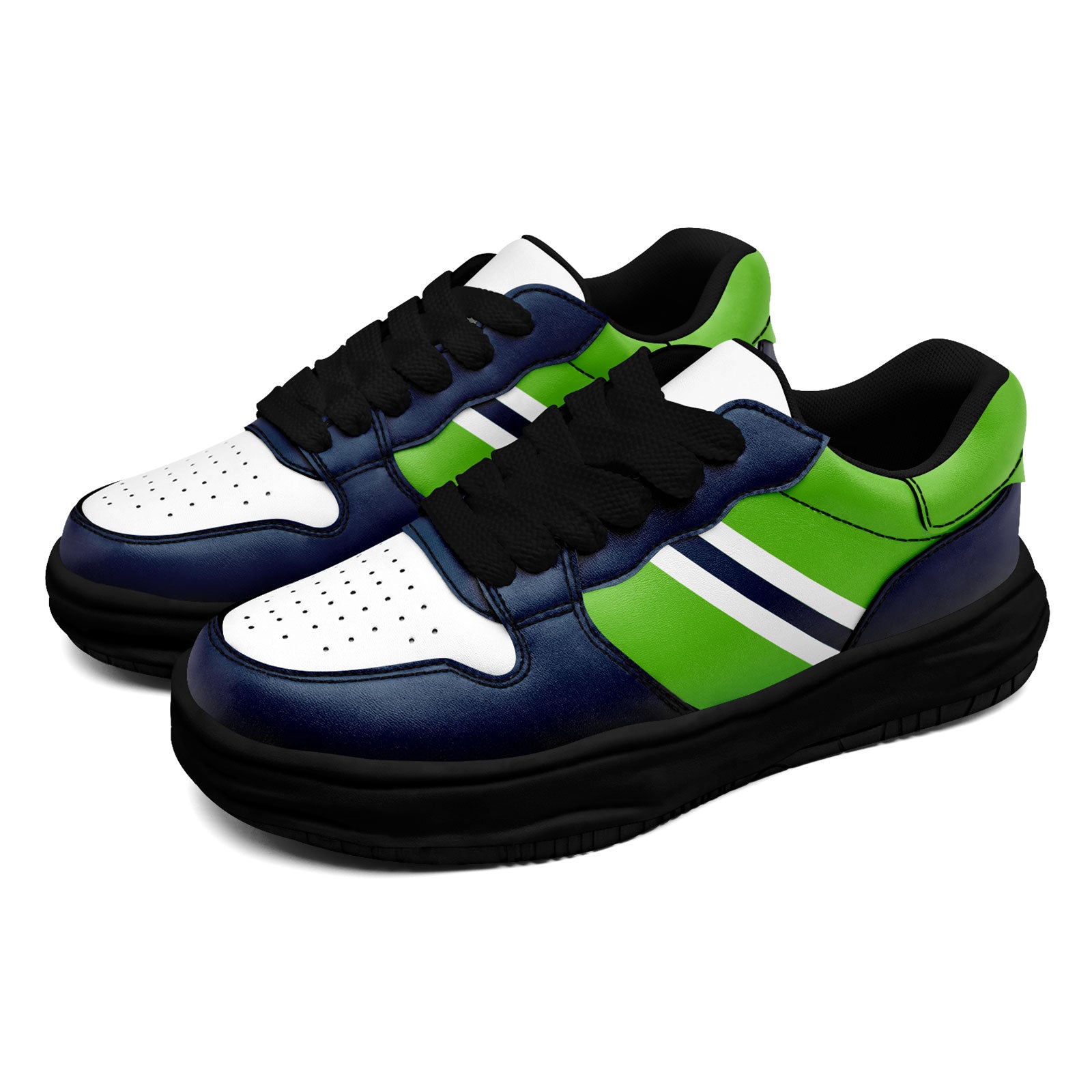 Custom Blue Green Seattle Shoes Personalized Sneaker FN032-D020389-27