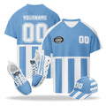 Custom 2026 World Cup Argentina High Quality Soccer Stadium Version Jersey Sneakers Sports Shoes and Hat Combo Offer Personalized Team Name and Logo ZH-F027090-4
