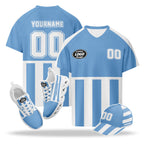 Custom 2026 World Cup Argentina High Quality Soccer Stadium Version Jersey Sneakers Sports Shoes and Hat Combo Offer Personalized Team Name and Logo ZH-F027090-4