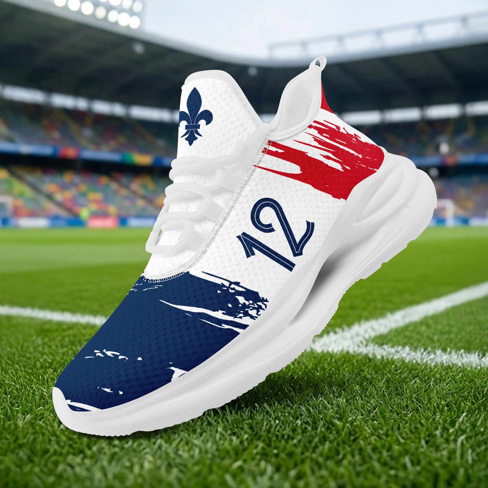 Custom France 2026 World Cup Sneakers DIY Country Flag Running Shoes Lightweight Sport Shoes Gift for Football Fans Personalized Team Name and Logo FN079-F020045-2