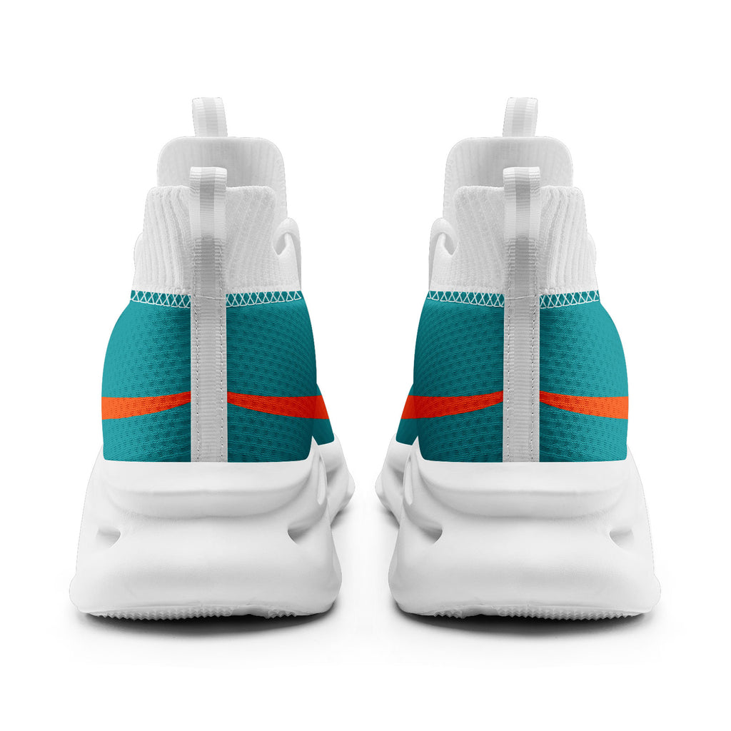 Custom Light Green Miami Football Jersey and Sports Shoes Combo Offer Personalized Combo ZH-D025008-25