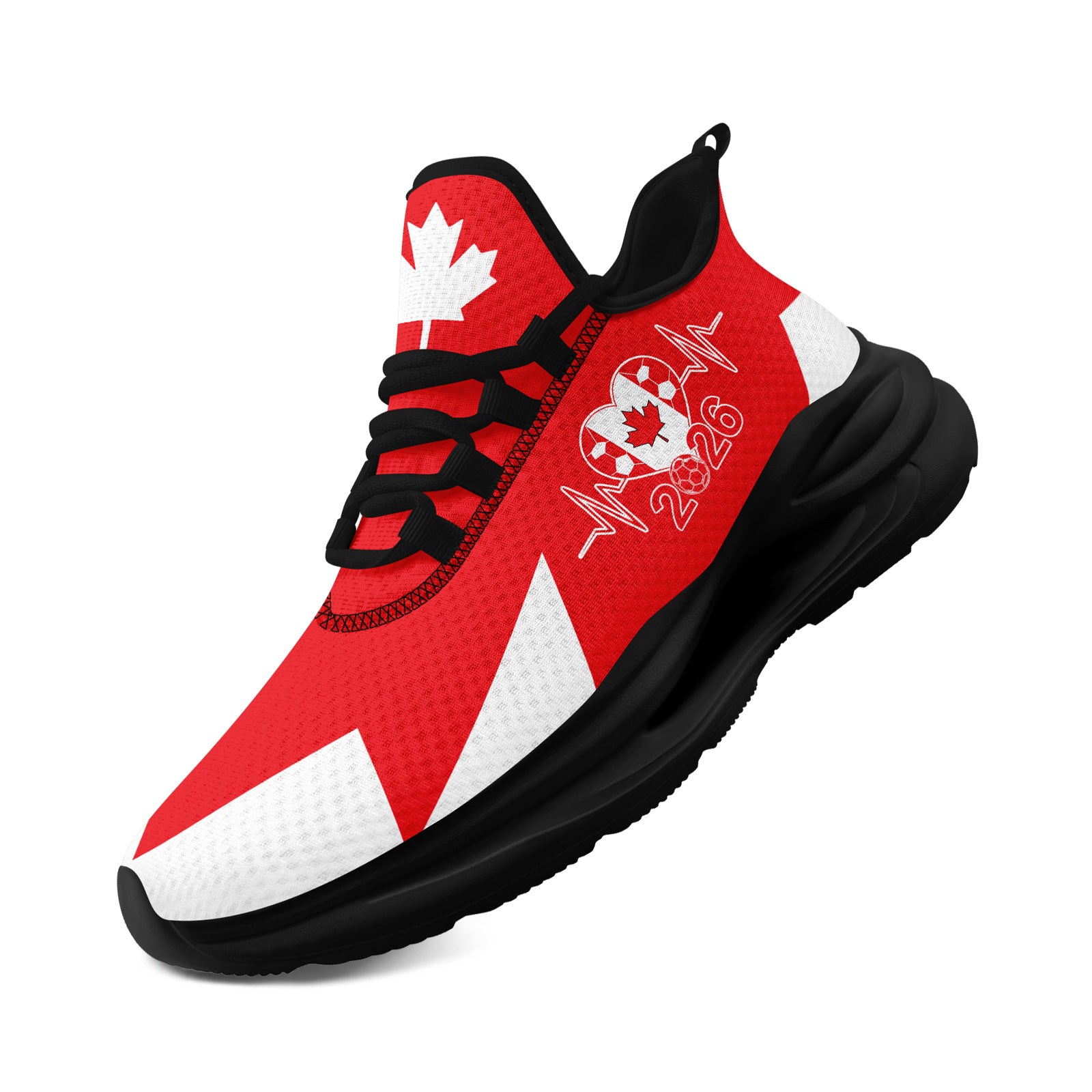Custom 2026 World Cup Canada Sneakers DIY Country Flag Running Shoes Lightweight Sport Shoes Gift for Football Fans Personalized Team Name and Logo FN079-F023063-4