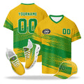 Custom 2026 World Cup Brazil High Quality Soccer Stadium Version Jersey Sneakers Sports Shoes and Hat Combo Offer Personalized Team Name and Logo ZH-F027089-5