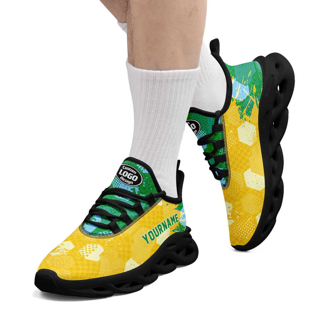 Custom 2026 World Cup Brazil Sneakers DIY Country Flag Running Shoes Lightweight Sport Shoes Gift for Football Fans Personalized Team Name and Logo FN003-F027085-3