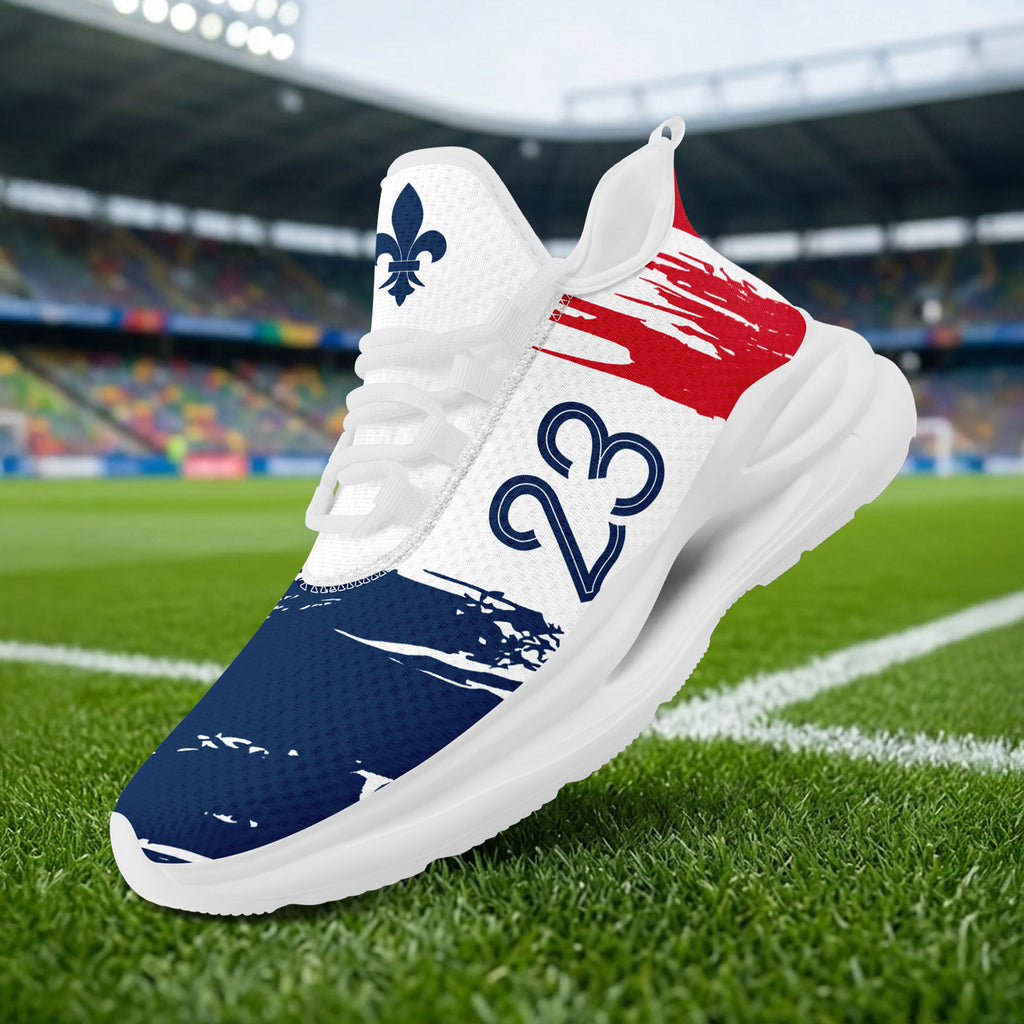 Custom France 2026 World Cup Sneakers DIY Country Flag Running Shoes Lightweight Sport Shoes Gift for Football Fans Personalized Team Name and Logo FN079-F020045-9
