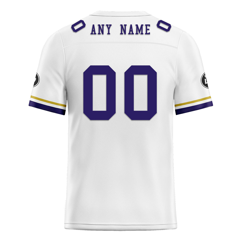 Custom White Baltimore Personalized Authentic Football Jersey FBJ02-D020263-2