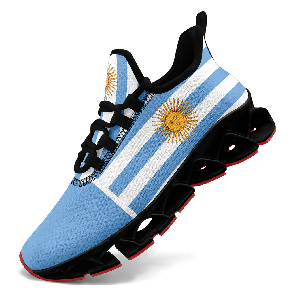 Custom 2026 World Cup Argentina Sneakers DIY Country Flag Running Shoes Lightweight Sport Shoes Gift for Football Fans Personalized Team Name and Logo FN003XD-F027046-2