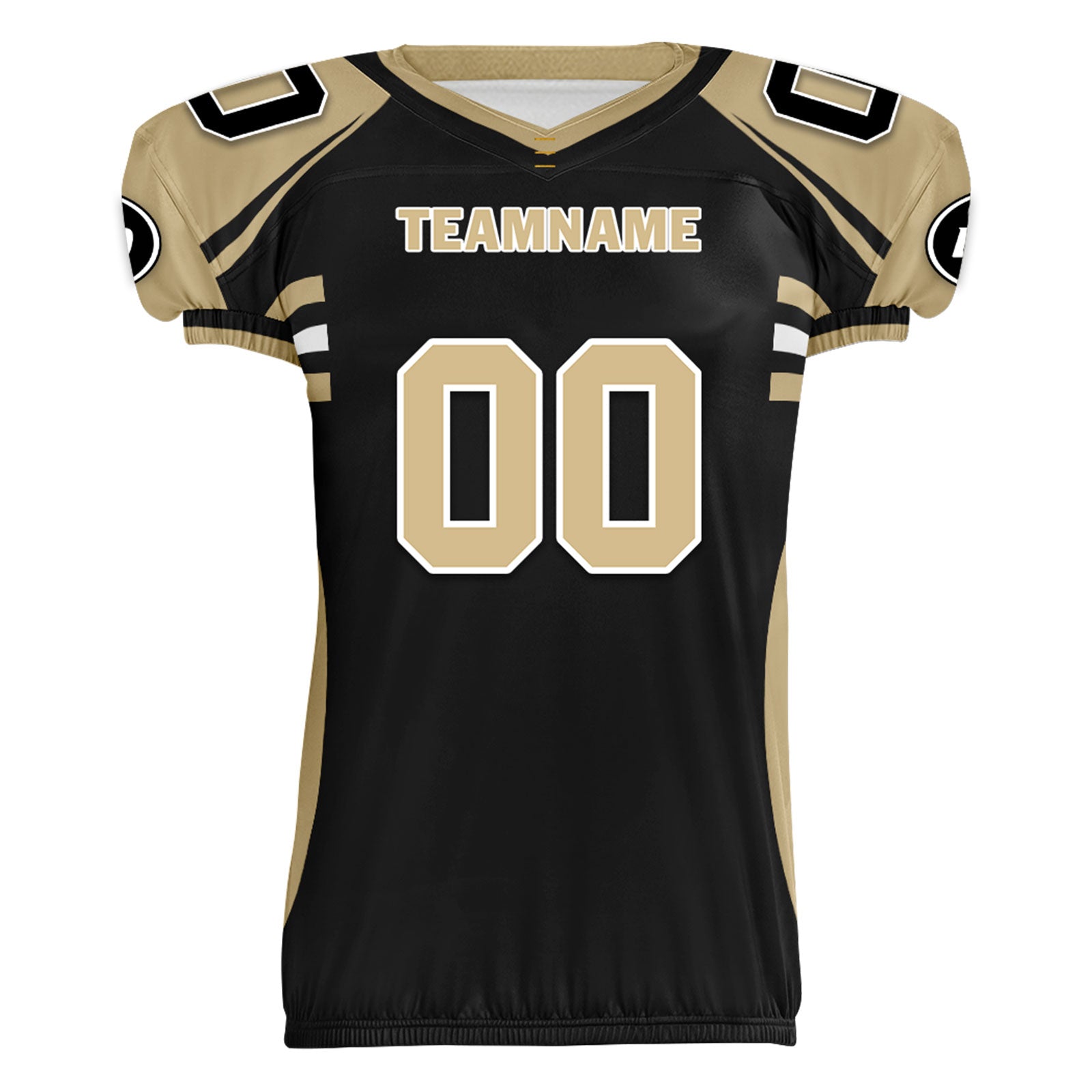 Custom Beige Black Louisiana High-Performance American Football Jersey FBJ06-D023001-19