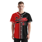 Custom Red Black Gradient Fashion Personalized Authentic Baseball Jersey BSBJ01-D0a707a