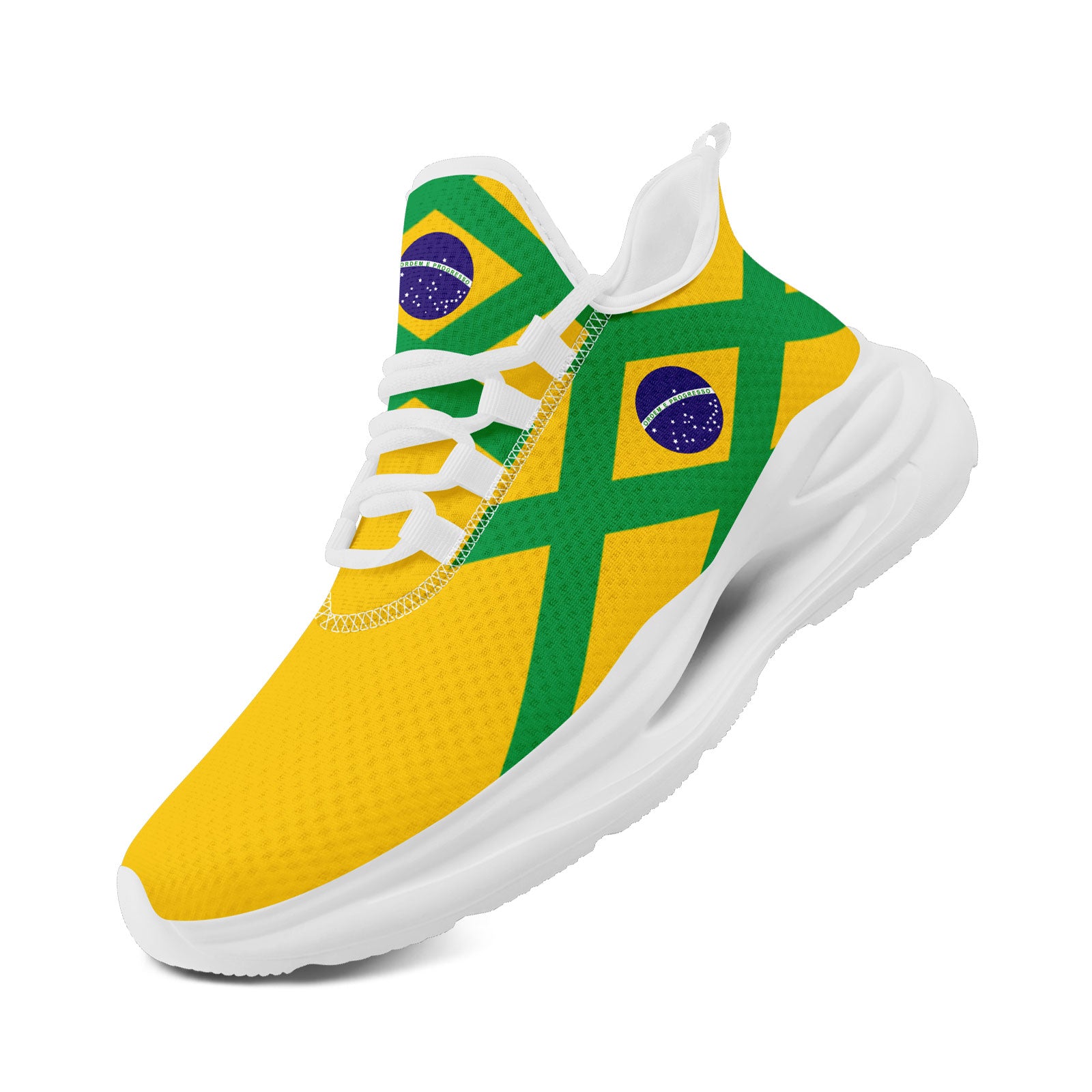 Custom 2026 World Cup Brazil Sneakers DIY Country Flag Running Shoes Lightweight Sport Shoes Gift for Football Fans Personalized Team Name and Logo FN079-F027049-4