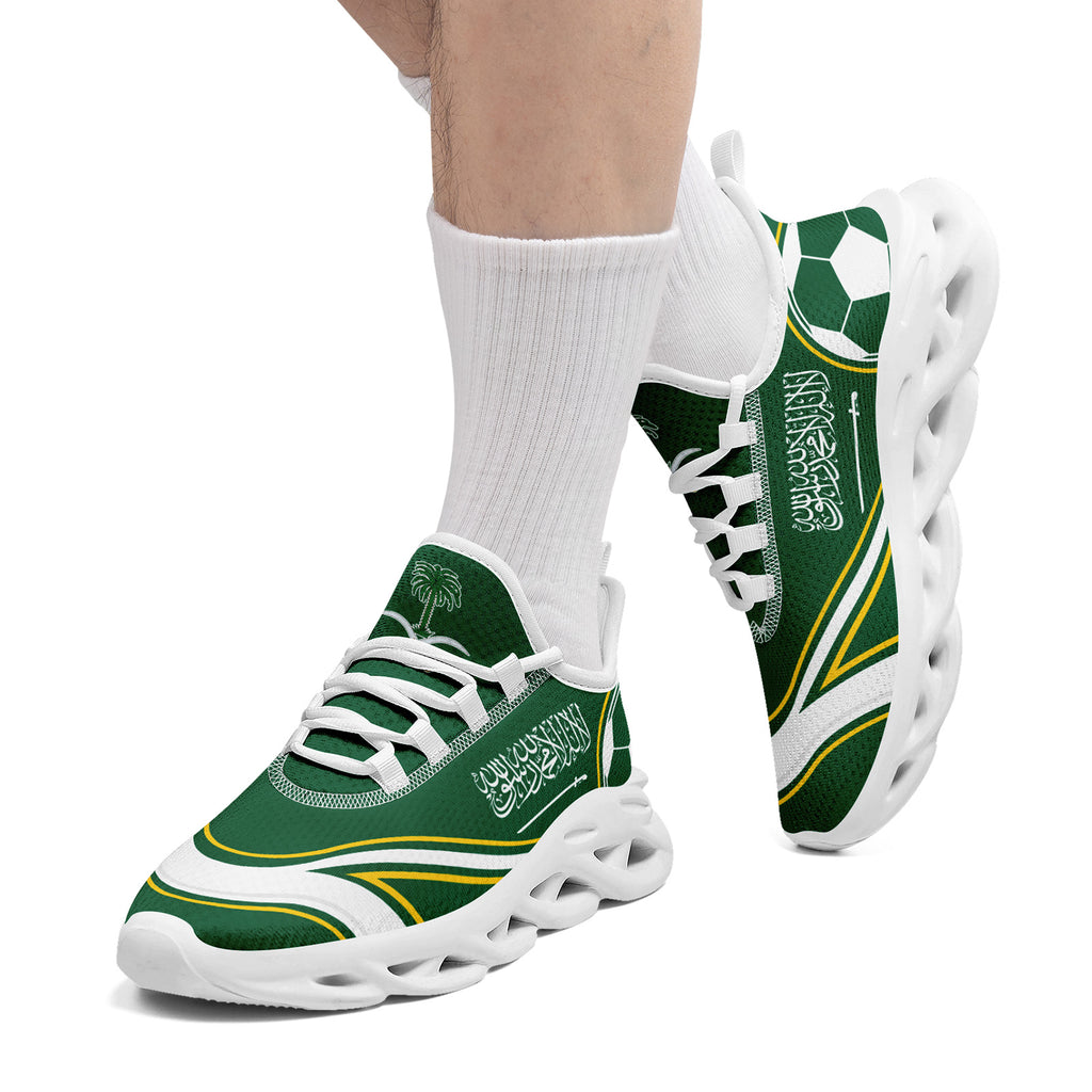 Custom Saudi Arabia 2026 World Cup Sneakers DIY Country Flag Running Shoes Lightweight Sport Shoes Gift for Football Fans Personalized Team Name and Logo FN003-F009078-4