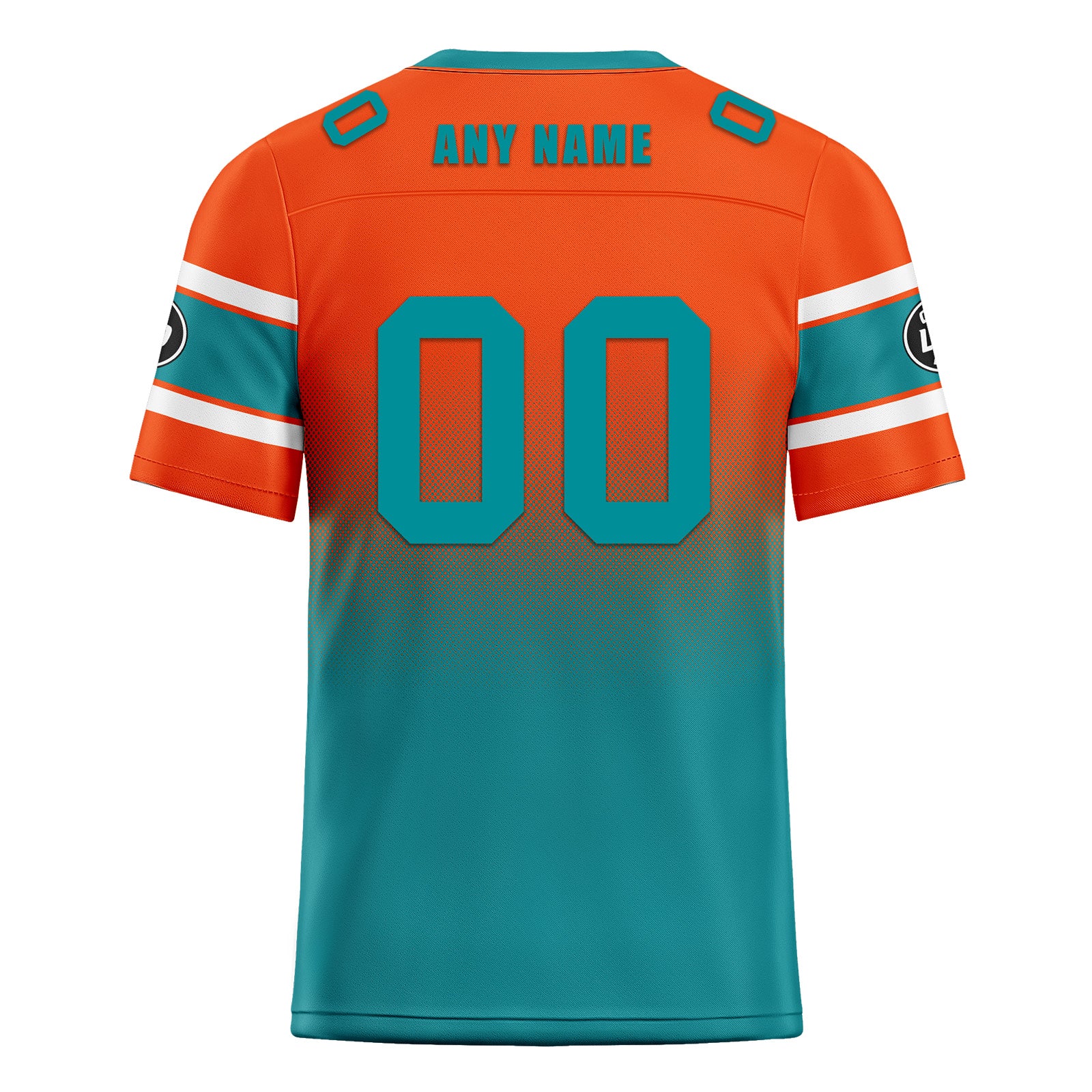 Custom Orange Blue Miami Football Jersey and Hat Combo Offer Personalized Combo ZH-D020326-24