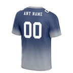 Custom Gray Blue Fade Fashion Personalized Authentic Football Jersey FBJ02-D06109