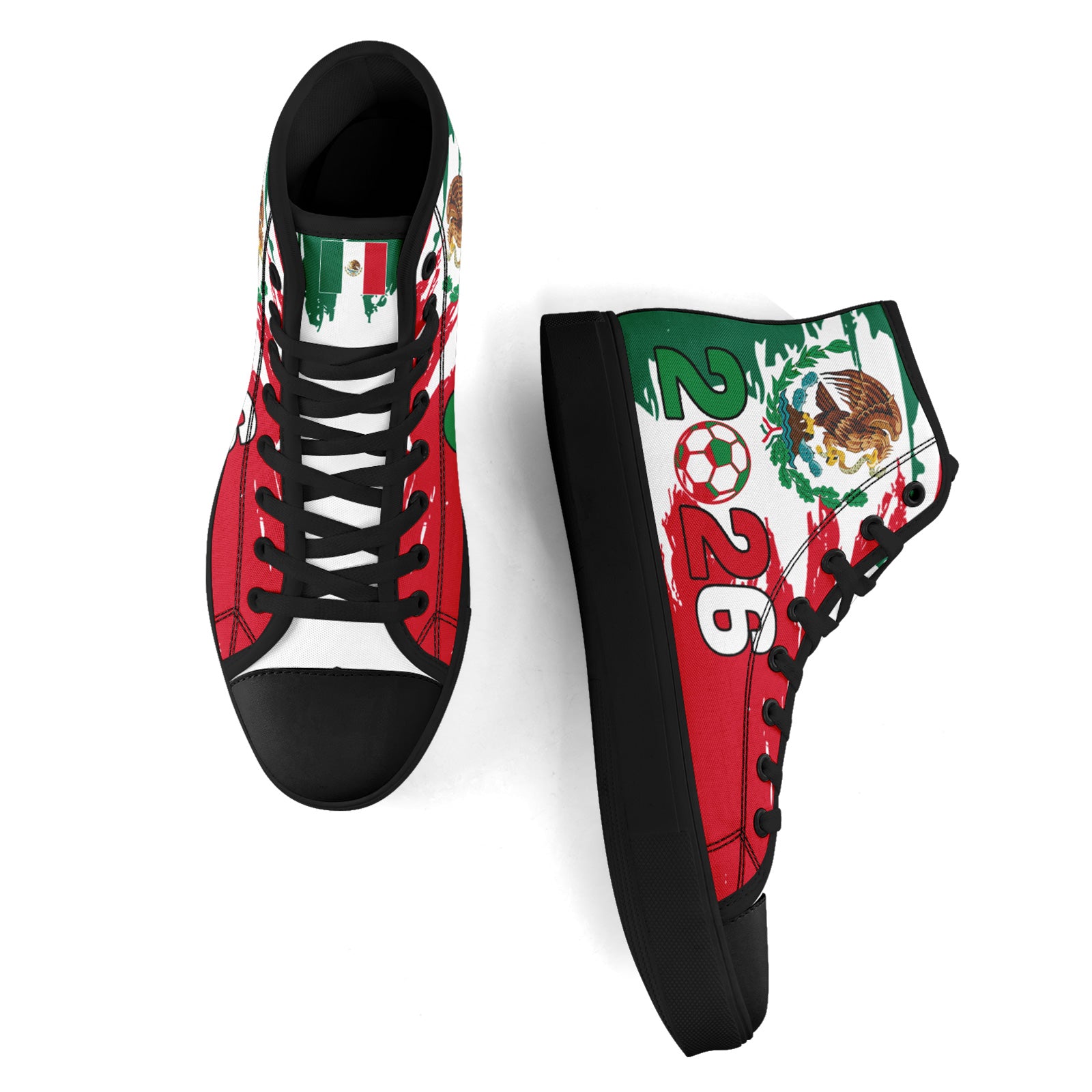 Custom 2026 World Cup Mexico Sneakers DIY Country Flag Running Shoes Lightweight Sport Shoes Gift for Football Fans Personalized Team Name and Logo FN024-F023059-1