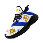 Custom Uruguay 2026 World Cup Sneakers DIY Country Flag Running Shoes Lightweight Sport Shoes Gift for Football Fans Personalized Team Name and Logo FN079-F009123-9