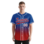 Custom Blue Red Fade Fashion Personalized Authentic Baseball Jersey BSBJ01-D0a70bd