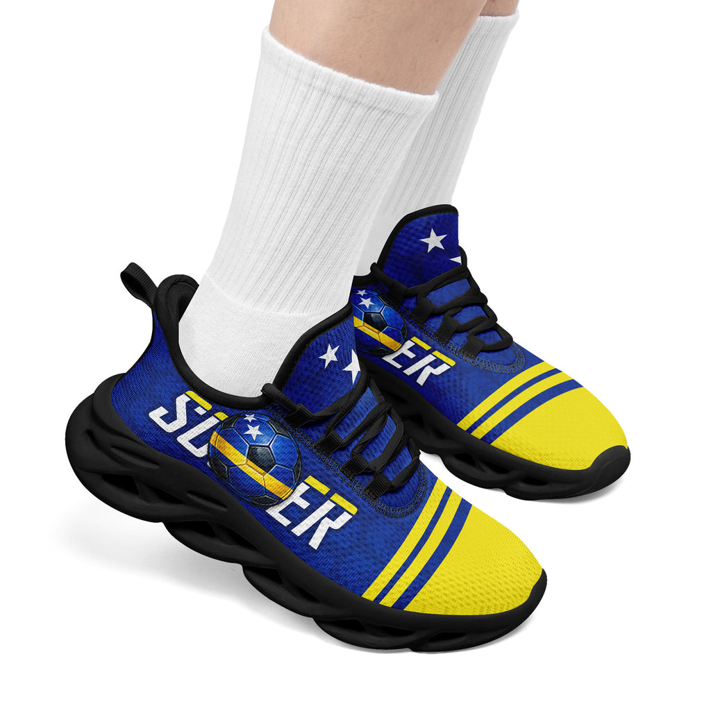 Custom Curaçao 2026 World Cup Sneakers DIY Country Flag Running Shoes Lightweight Sport Shoes Gift for Football Fans Personalized Team Name and Logo FN003-F009074-3