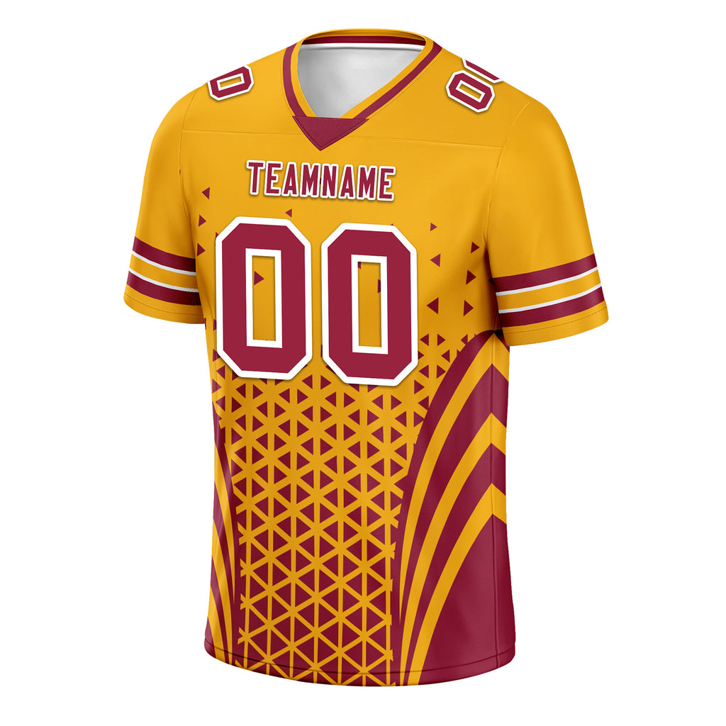 Custom Red Yellow Arizona Personalized Authentic Football Jersey FBJ02-D023033-1