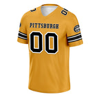 Custom Yellow Pittsburgh Personalized Authentic Football Jersey FBJ02-D020256-18