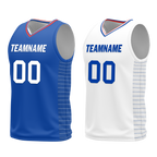 Custom Blue White Classic Style Reversible Basketball Uniform Personalized Ordinary BBJR-D017031