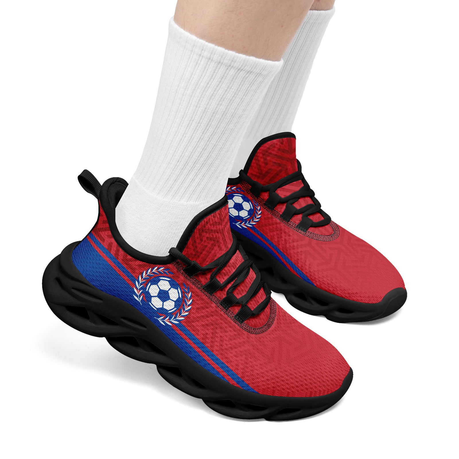 Custom South Korea 2026 World Cup Sneakers DIY Country Flag Running Shoes Lightweight Sport Shoes Gift for Football Fans Personalized Team Name and Logo FN003-F009130-4