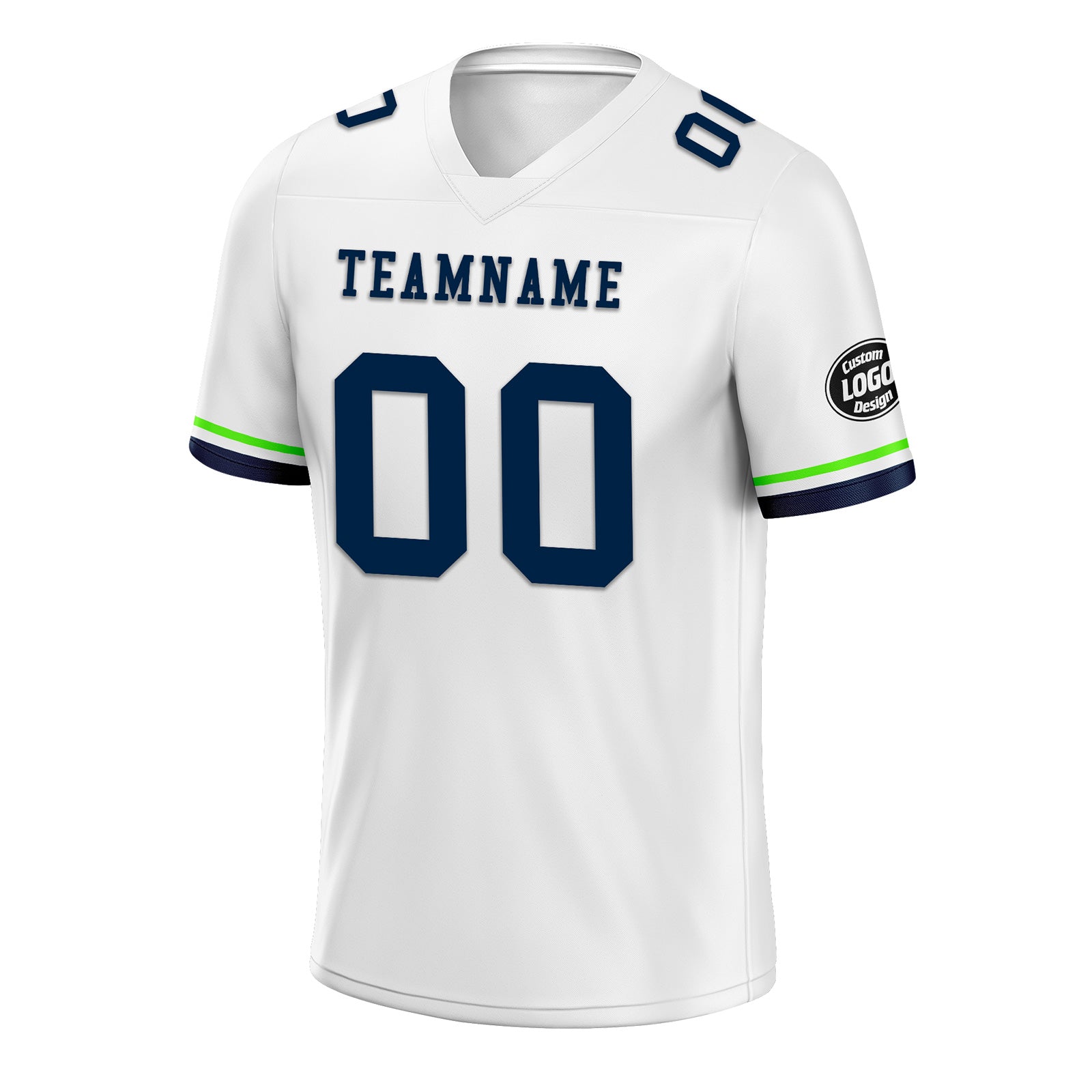 Custom White Seattle Personalized Authentic Football Jersey FBJ02-D020263-27